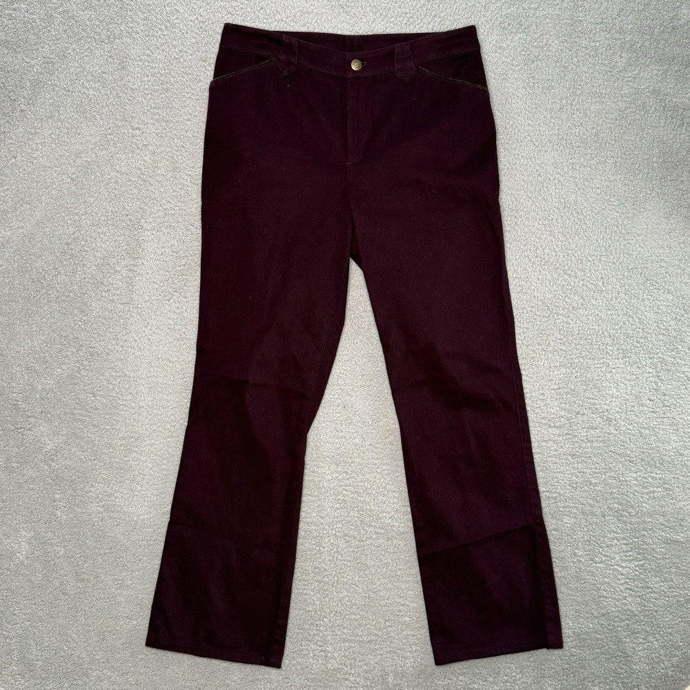 Lauren Jeans Company By Ralph Lauren Red Velvet Pants Women Sz 10 Stretch Soft
